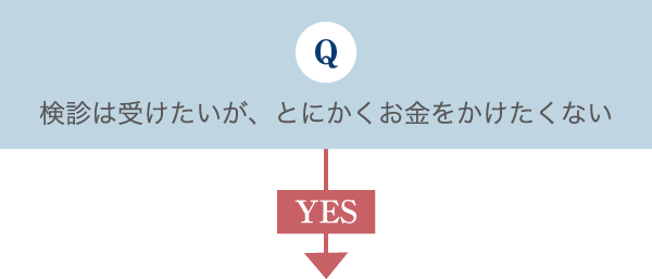 検診は受けたいが、とにかくお金をかけたくない